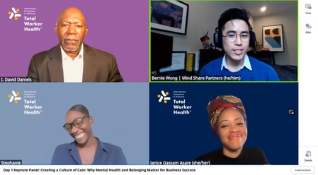 Keynote speakers meet for a keynote panel.