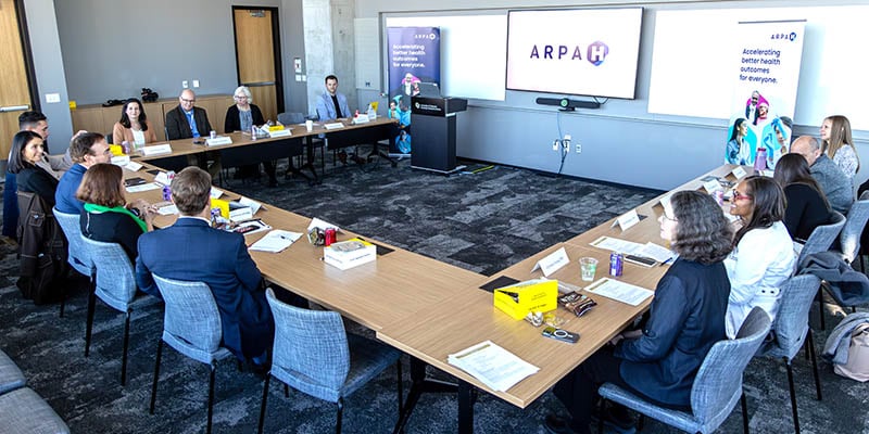 Leaders from ARPA-H and CU Anschutz gathered with researchers, elected officials and industry partners for a fruitful roundtable discussion on the awardees' scientific progress and the potential for future collaborations. 