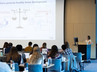 Anna Molofsky presenting a talk