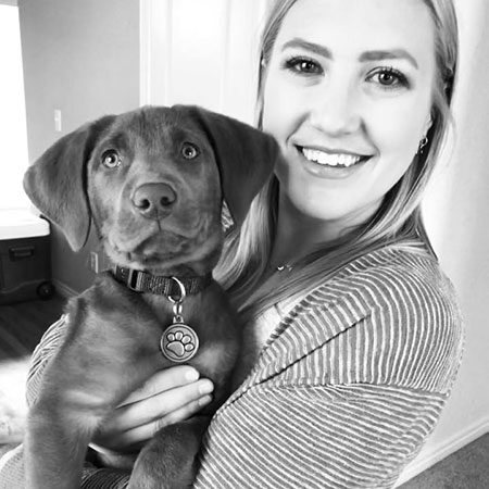 Maya Schraffenberger and her dog