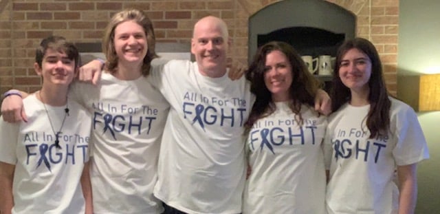 my family with #teamdoug t-shirts 1
