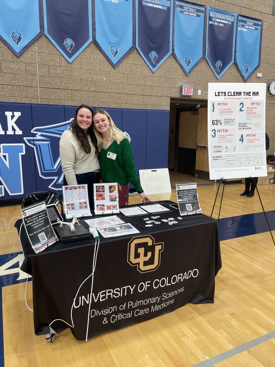 The Division of Pulmonary Sciences and Critical Care Medicine at a community outreach event.