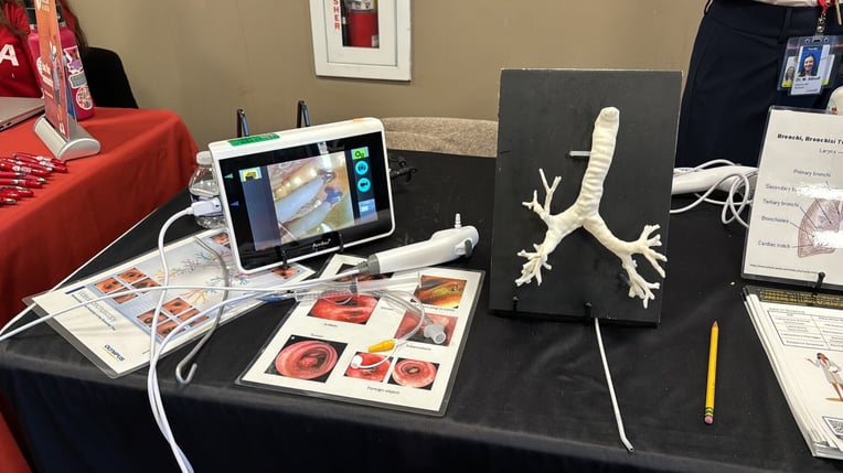 One of the interactive activities the Division of Pulmonary Sciences and Critical Care Medicine offers at career fairs.