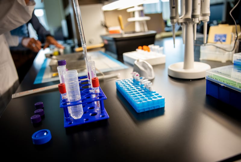 A close-up visual of tubes used in a research lab.