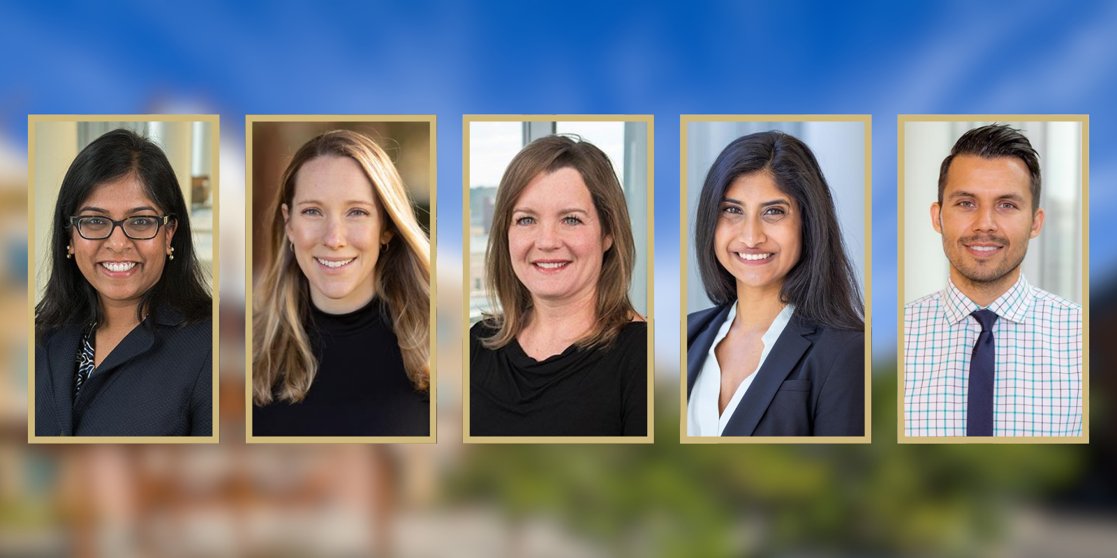 Professional headshots of five members of CU's Cardio-Oncology Program. 