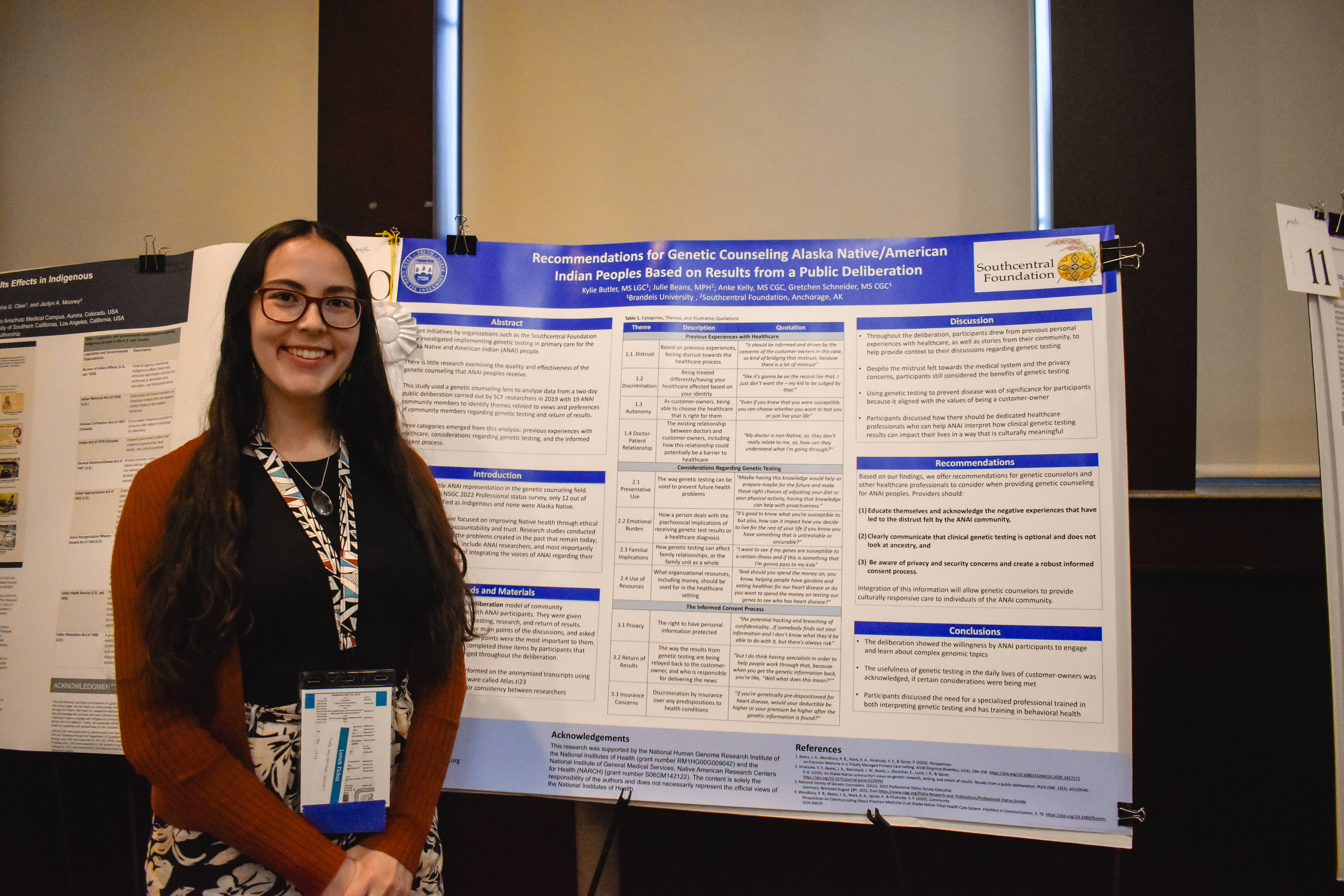 Kylie Butler from Brandeis University and the Southcentral Foundation was a poster award winner for Community Engagement Research Award.