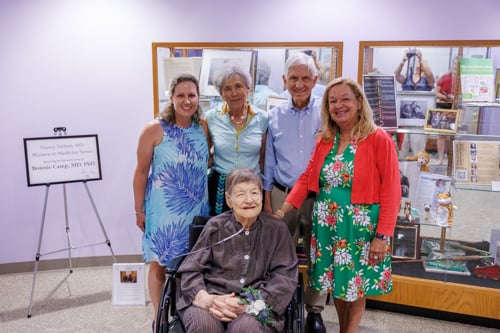 L to R: Gretchen Domek, MD, MPhil, Elaine Berman, Doug Jones, Jr., MD, Maya Bunik, MD and Bonnie Camp, MD, PhD Maya Bunik