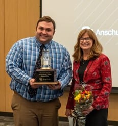 Preston Stafford with Dean Jennifer Richer