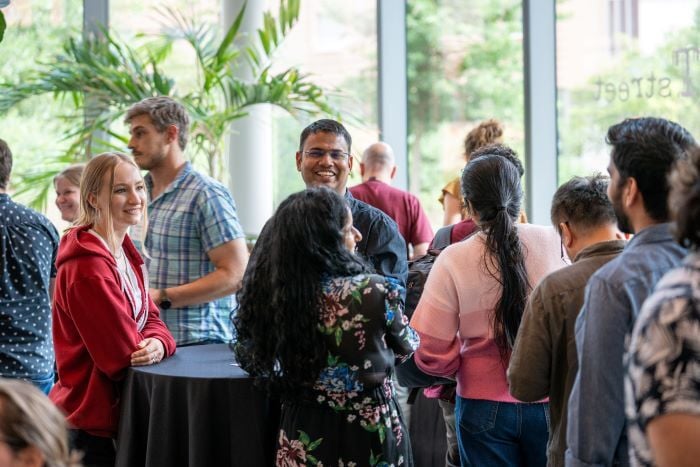 Happy hour attendees