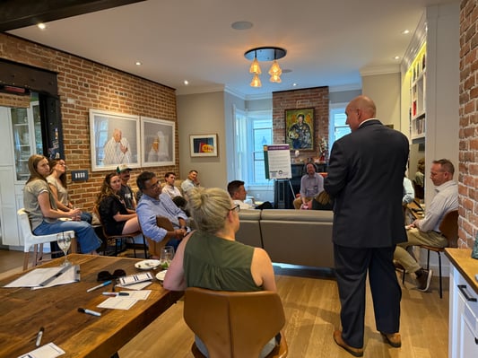 Group gathering at Hannah House