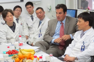 Dr. Edil (second from right) at Zhejiang University College of Medicine, Hangzhou, China