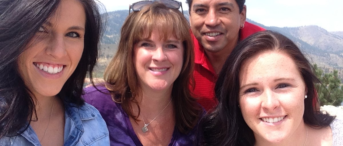 Jill Penafiel (second from left) with her daughters and husband