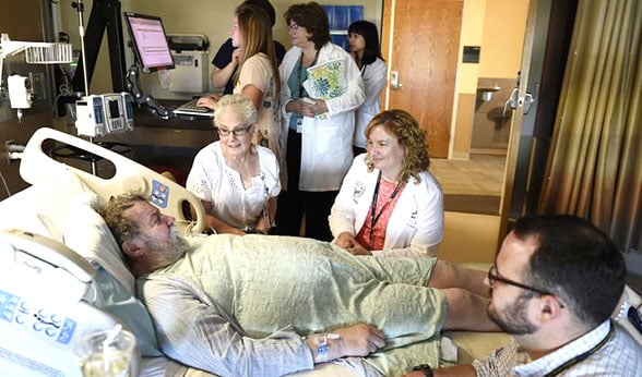 Patient receiving palliative care