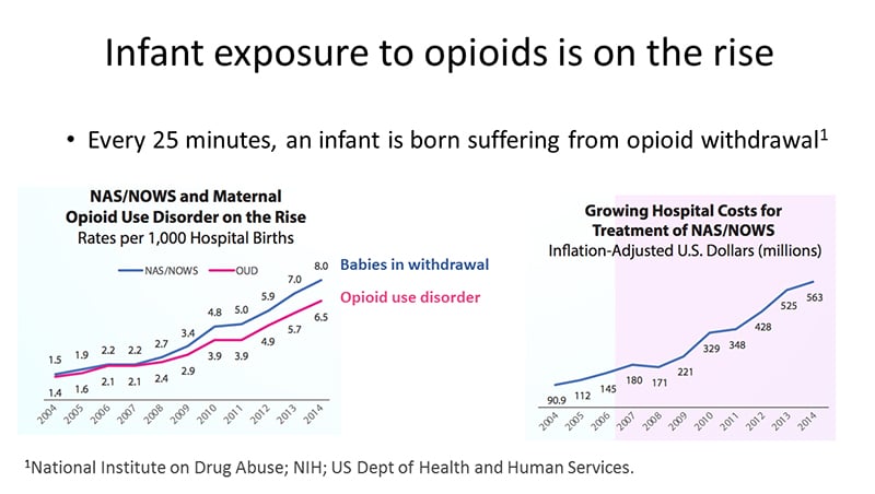 Graphic on infant opioids exposure