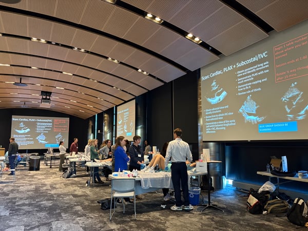 Physicians attend a POCUS training session at CU Anschutz.