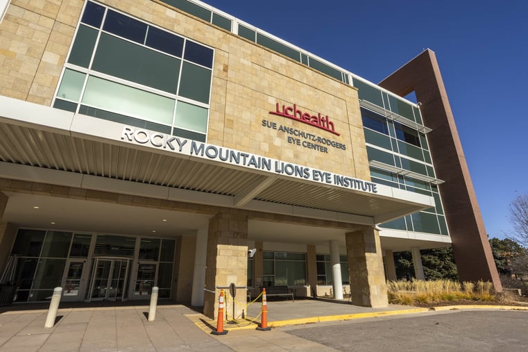 A view of the outside of the Rocky Mountain Lions Eye Institute.