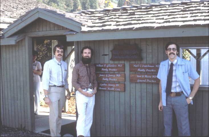 A photo of Dr. Deutchman and his first practice clinic.