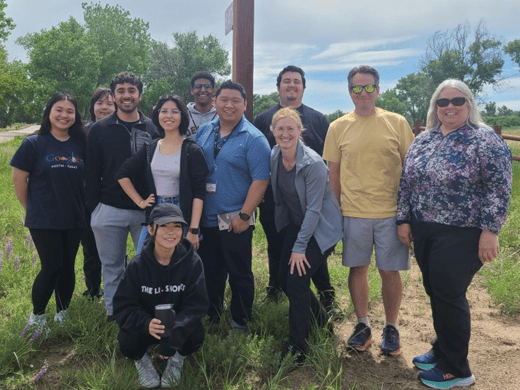 Students and faculty in the CUrehs program on a group trip to the Rocky Mountain Arsenal Wildlife Refuge in Aurora, Colorado