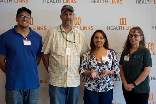 Metro Water Recovery employees accepting award.