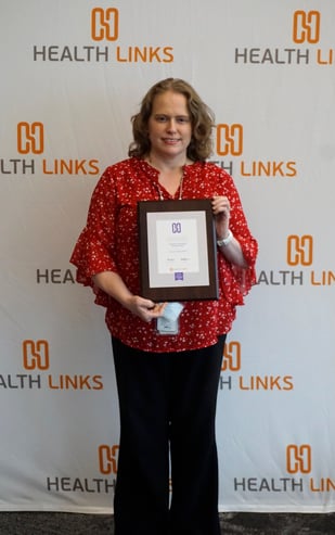 Colorado Spring Utilities accepting award.