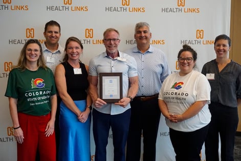 State of Colorado employees, winners of the Well-being certified leader award.