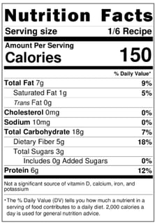 shirazi salad nutrition label