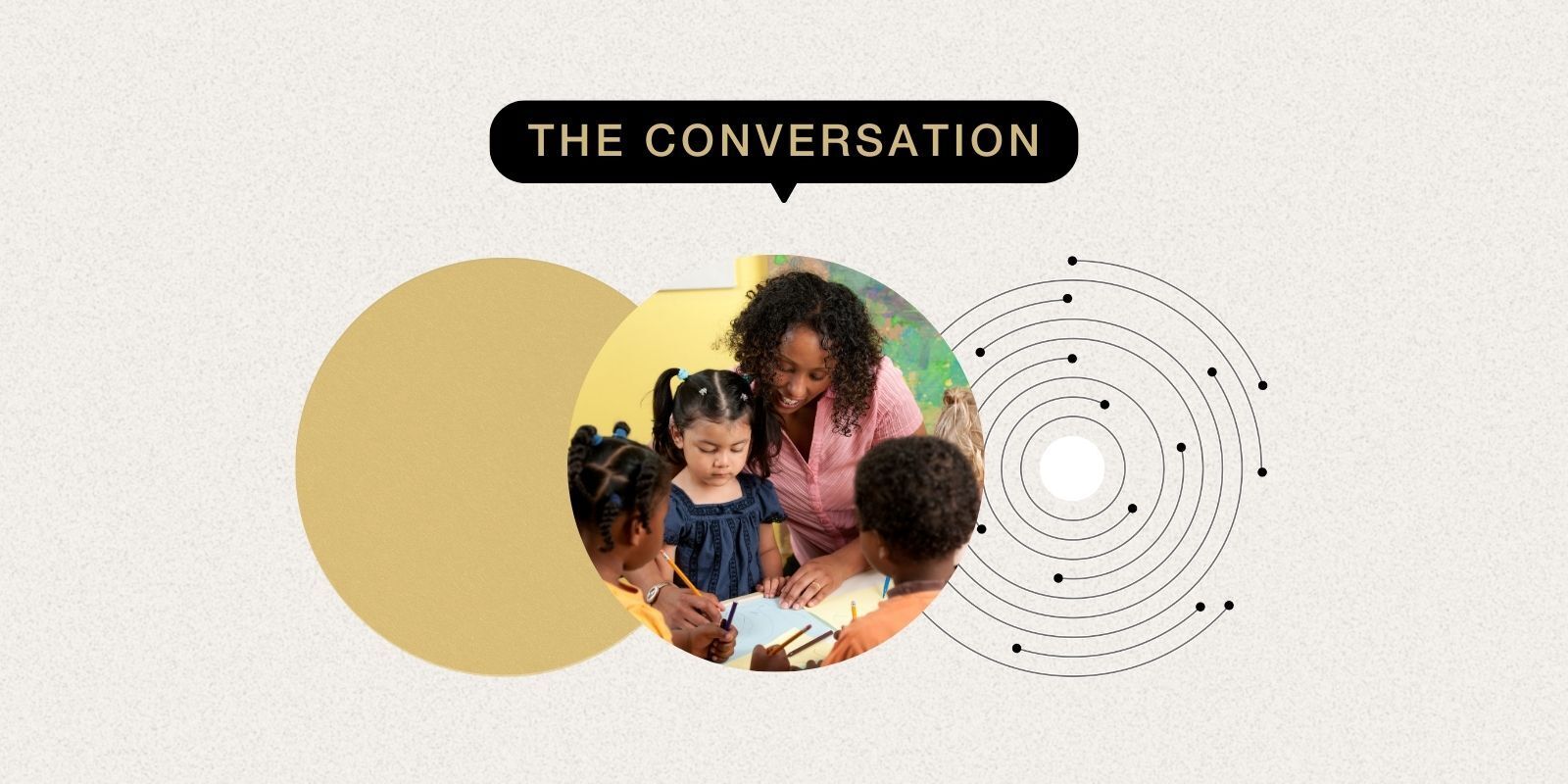 Photo of childcare worker with kids