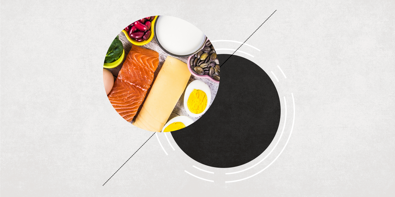 Graphic features foods rich in vitamin D, include salmon and eggs