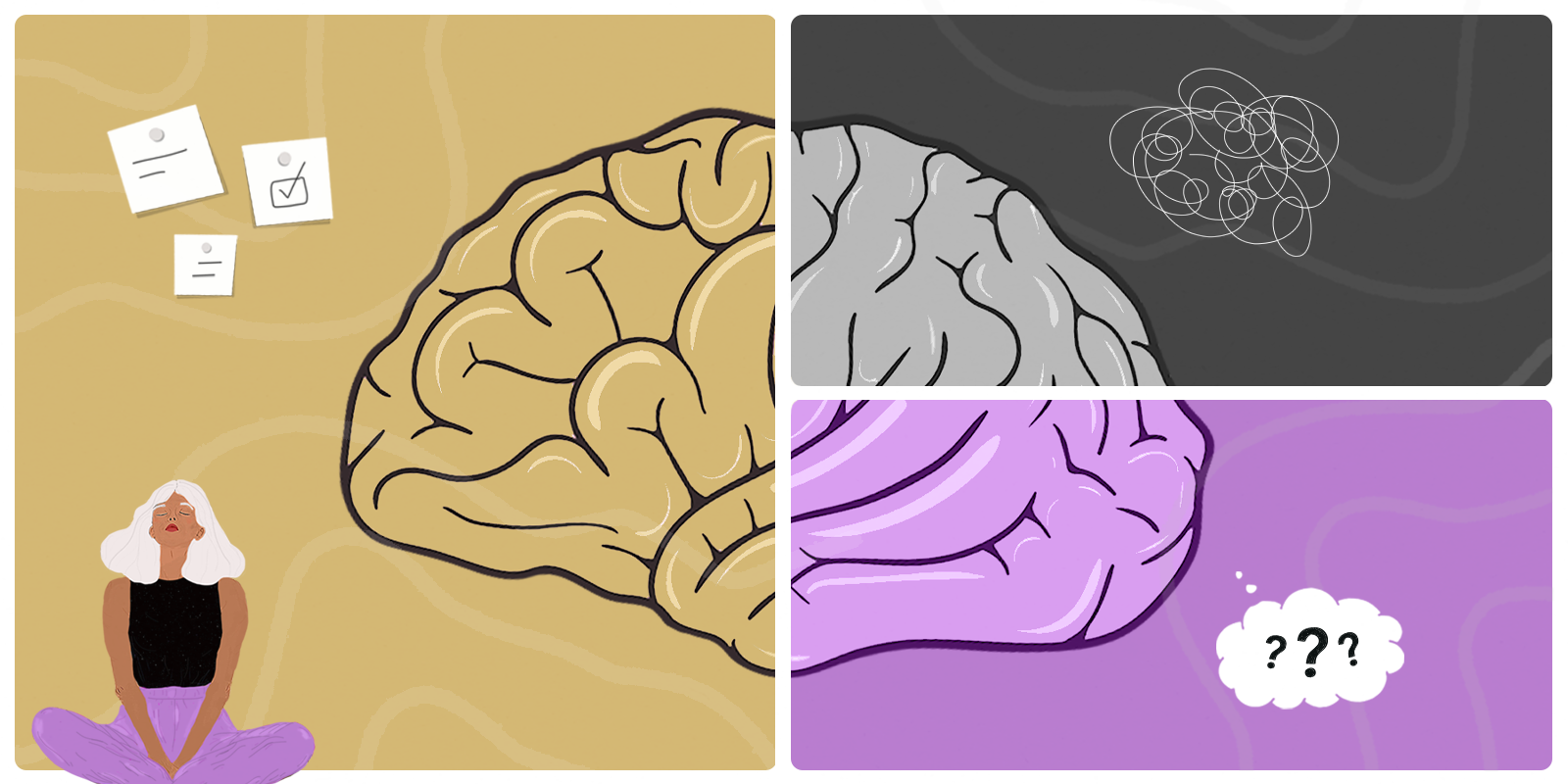 Graphic of brain signifying confusion