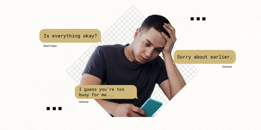 Photo of a man overwhelmed by his thoughts 