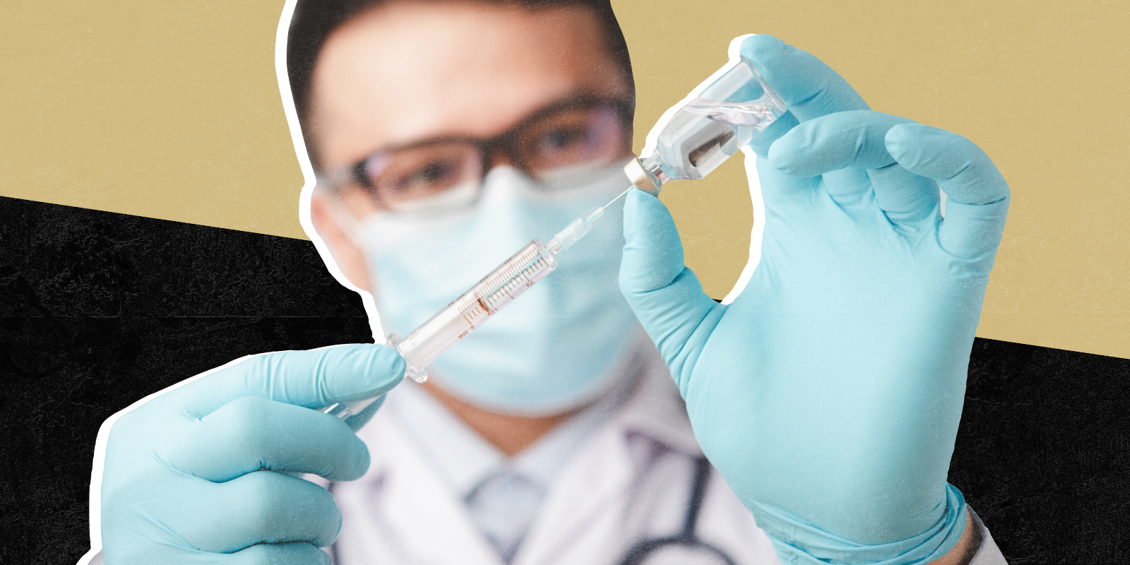 Photo of researcher with syringe 