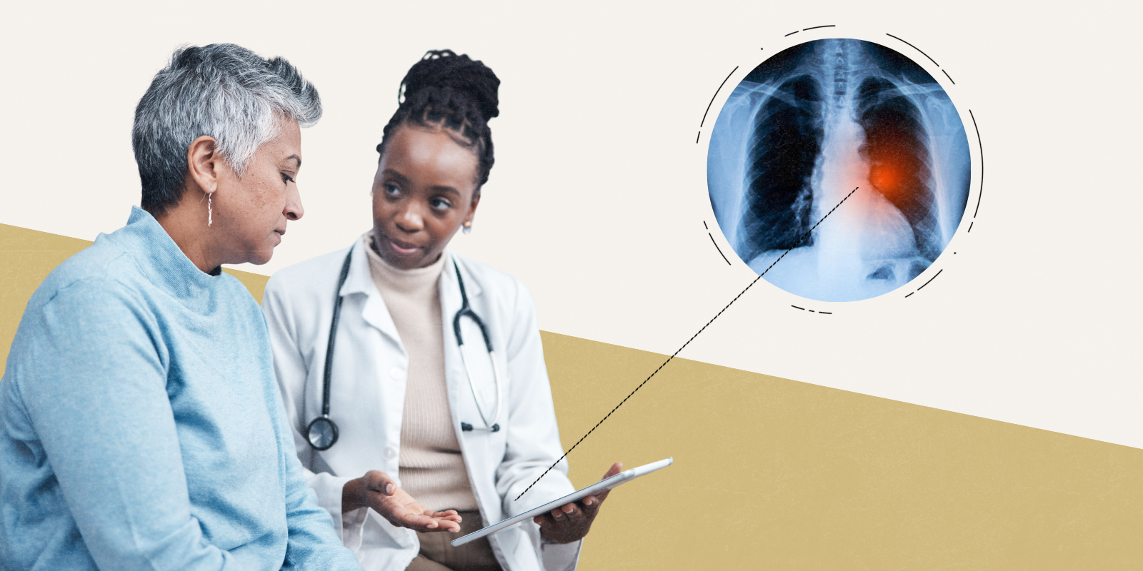 Photo of medical professional talking to a patient 