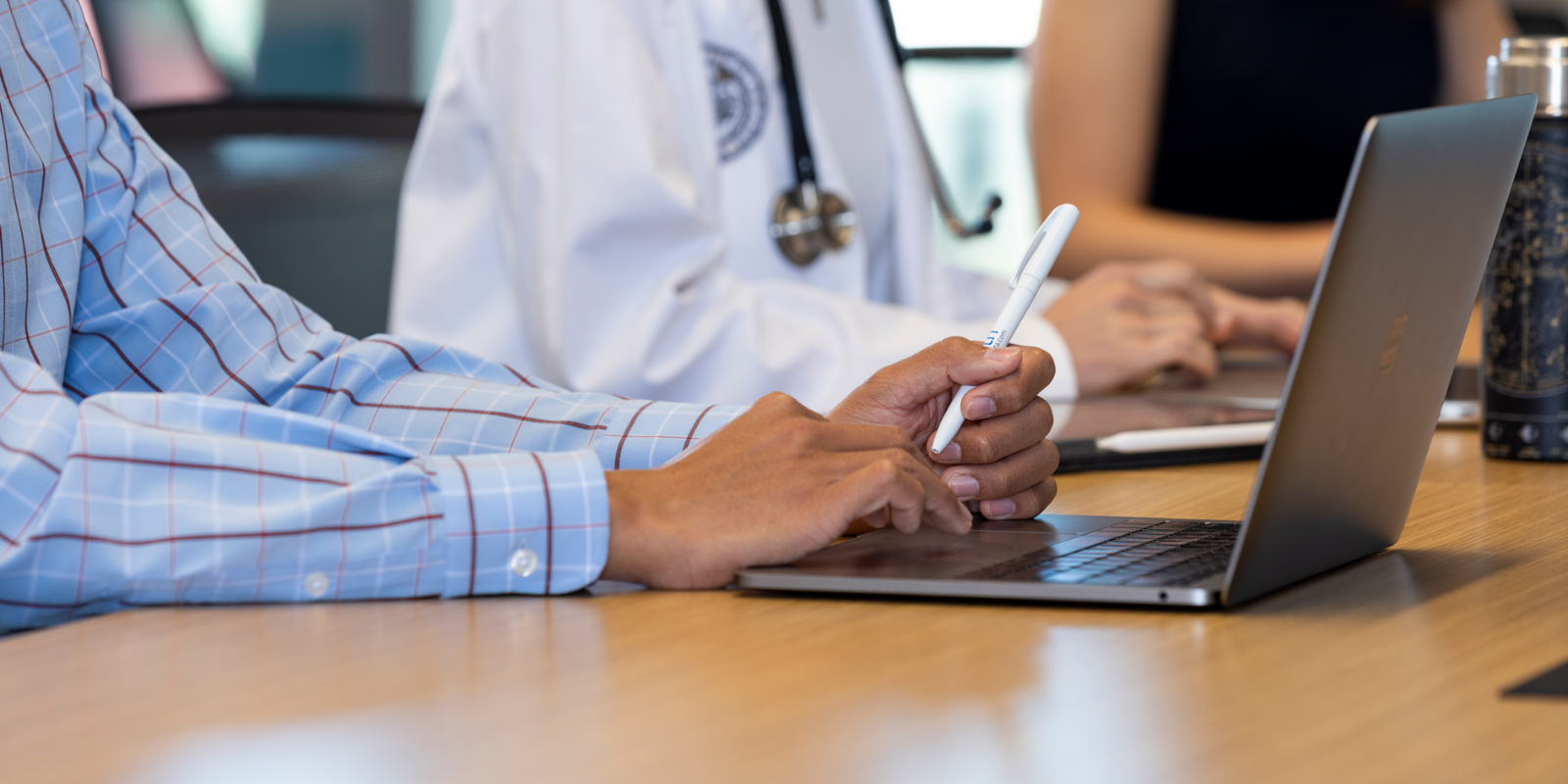 medical students sitting around a table