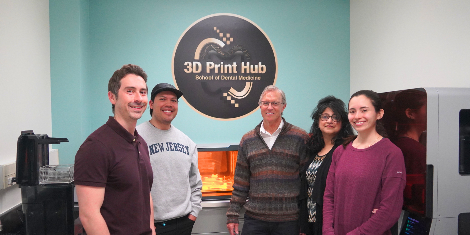 research team in new 3D Print Hub 