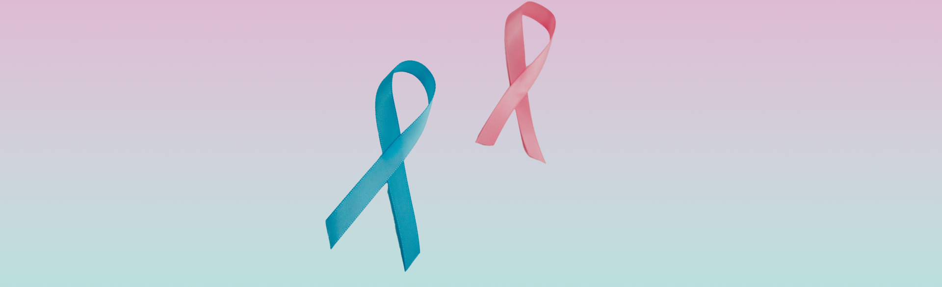 Teal and pink ribbons
