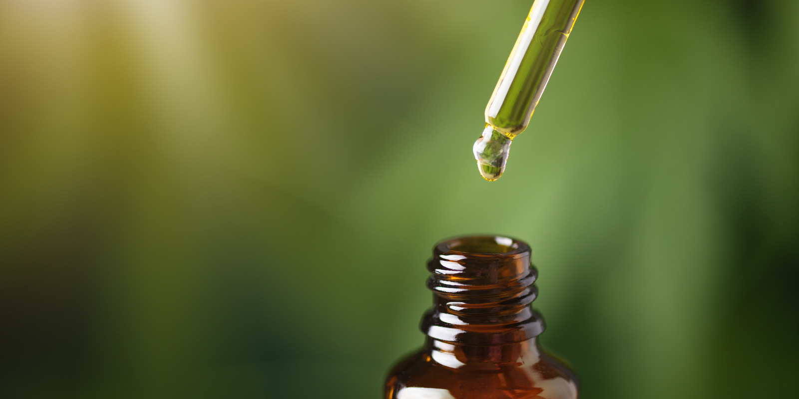 CBD oil being removed from bottle