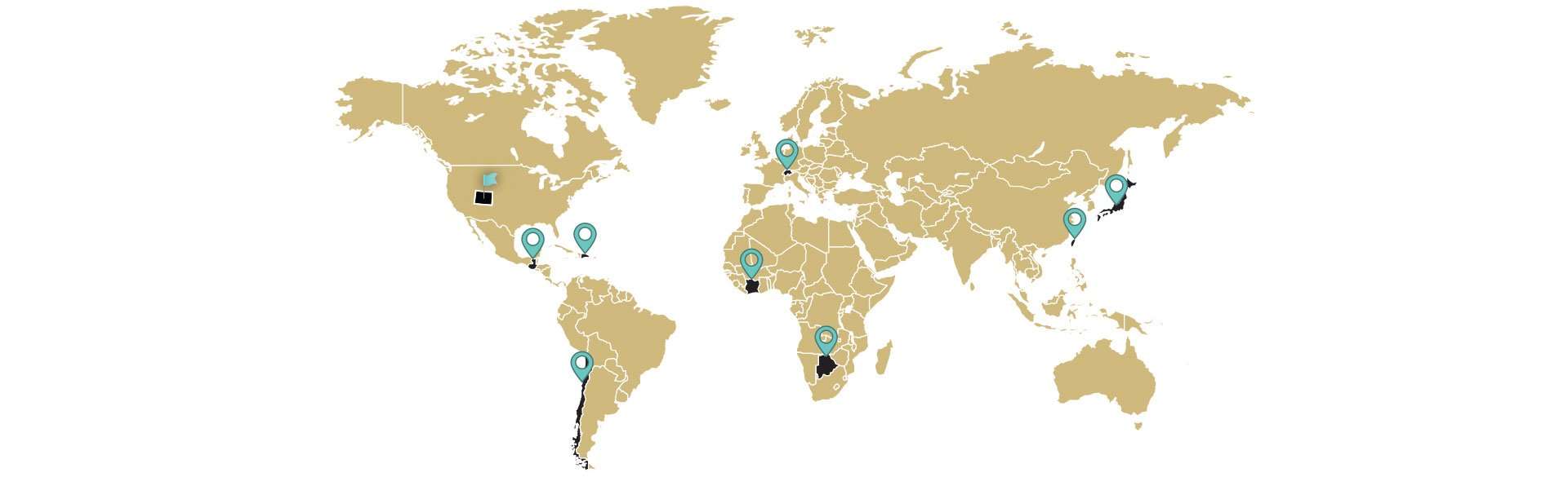 CU Nursing’s global impact map