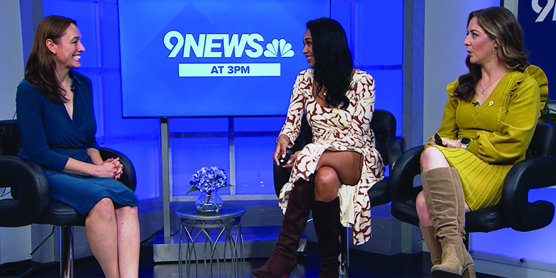 cu nursing alumna amakda skenandore on the 9 news set