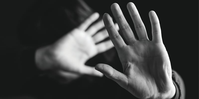 hands up defending a person