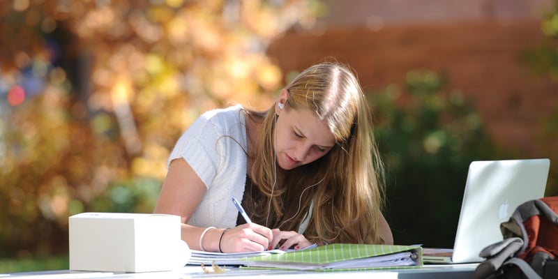 nursing student studying