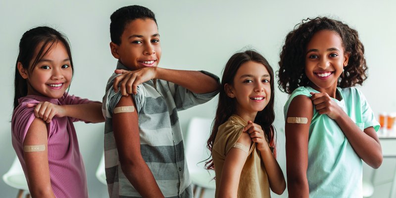 kids getting vaccines 