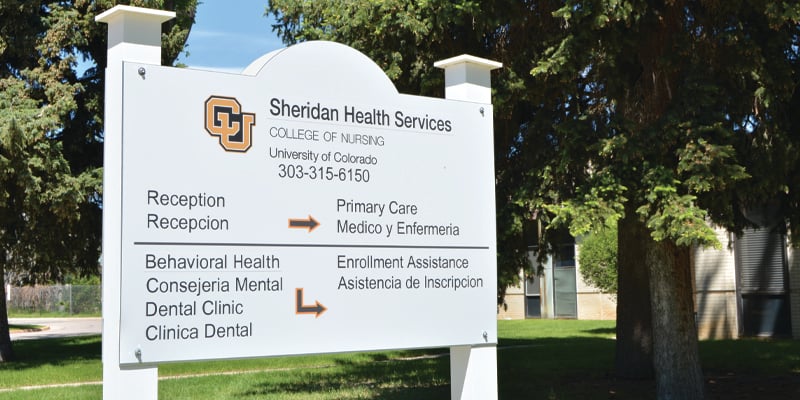 sheridan health services sign