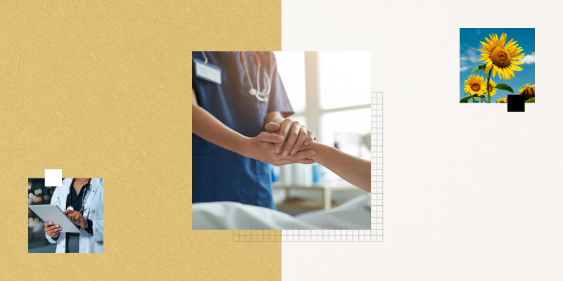Doctor holding a patient's hand