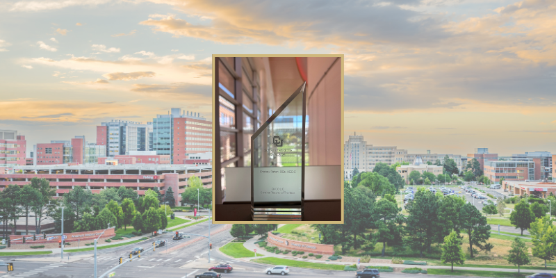 Image of CU Anschutz and the award itself