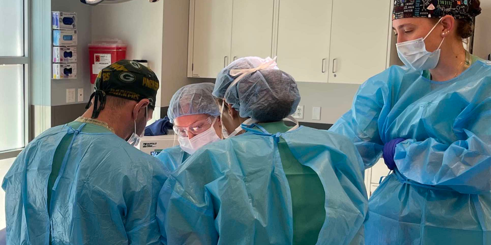 CU Surgery residents train at the Center for Surgical Innovation in September.