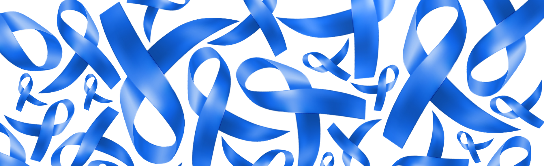 Royal blue colorectal cancer awareness ribbons