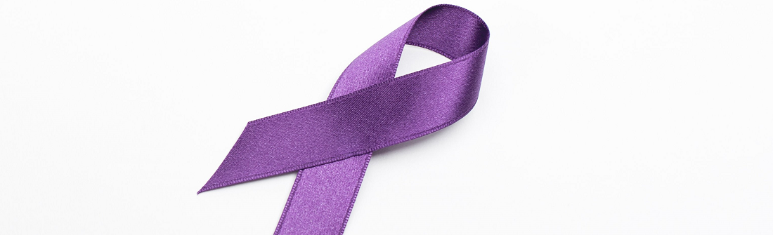 purple pancreatic cancer awareness ribbon