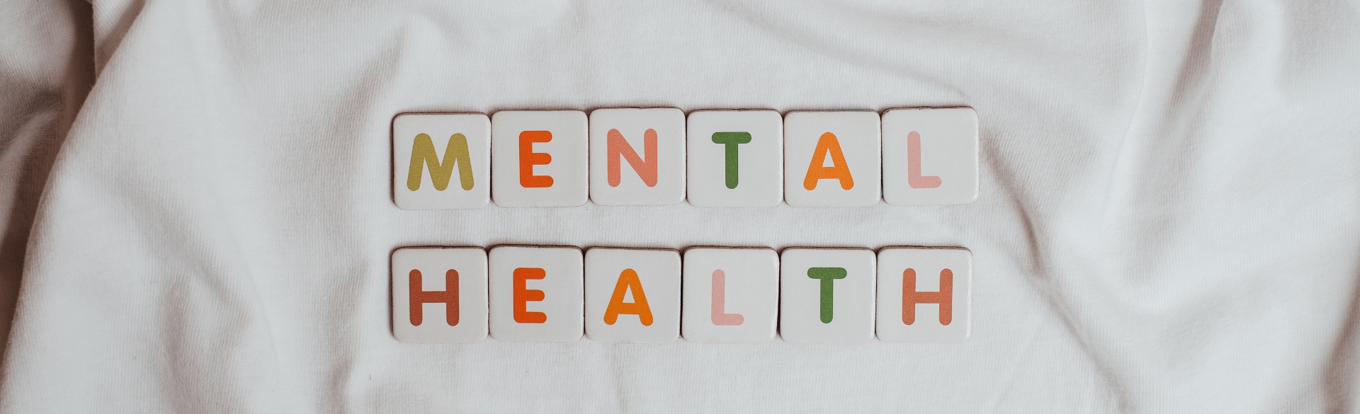 Letter blocks spelling mental health