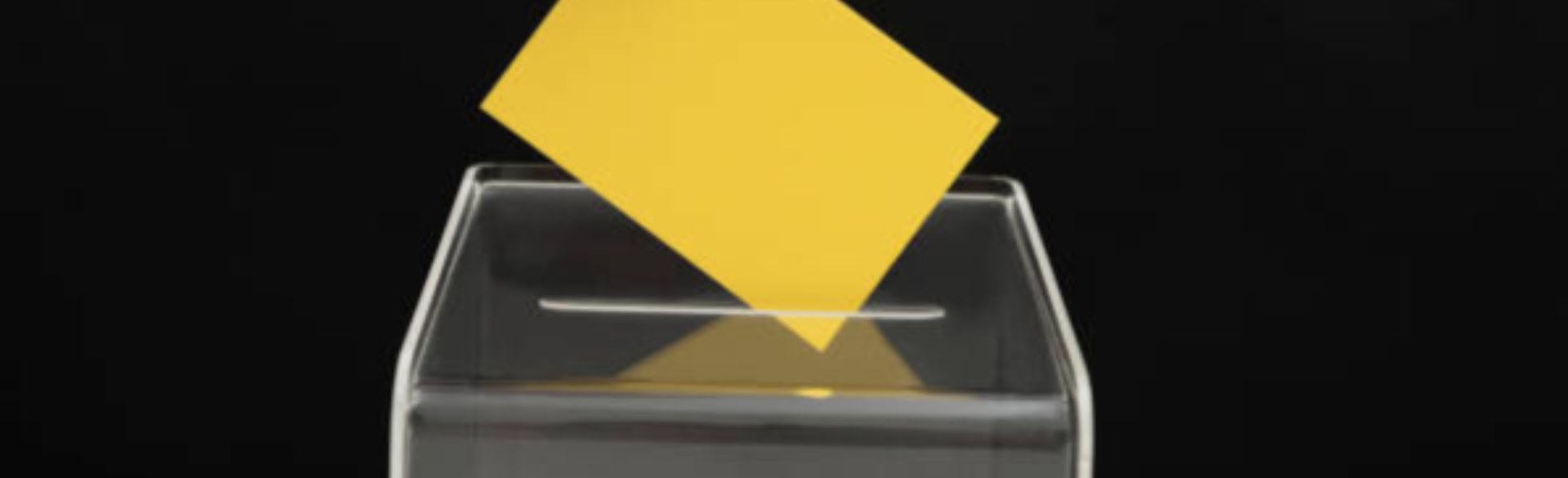 Envelope being dropped into box