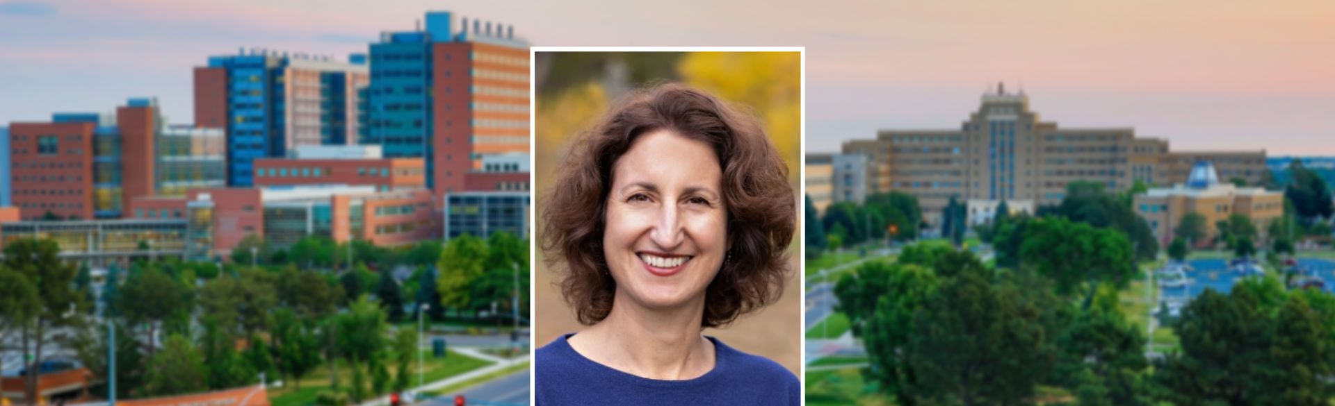 Katrina Kechris in from of Anschutz Campus